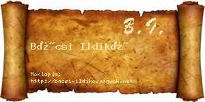 Bácsi Ildikó névjegykártya